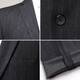 Hengyuanxiang wool suit men's suit Middle-aged men's autumn and winter business casual formal wear professional high-end suit wedding dress 2383 - black and gray strips L (175) pants default size 34 - for other sizes, please leave a message about your waist size or contact customer service