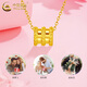 CHINA GOLD 18K Gold Small Waist Pendant Women's Fashion Versatile Cylinder Necklace Clavicle Chain Holiday Birthday Gift for Girlfriend Today/Next Day Delivery *18K Small Waist Pendant + S925 Chain