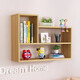 Yimei Tianhe wall storage rack without punching wall-mounted storage cabinet bedroom wall closet creative grid wall cabinet home bookshelf extended version length 80 width 15 height 60 teak color