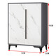 Coolin Shoe Cabinet Door Storage Cabinet Multi-layer Storage Cabinet Entrance Modern Light Luxury Entrance Cabinet Black Legs 70*33*90cm