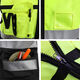 Safety Reflective Straps Leadership Vest Multifunctional Vest Motorcycle Riding Construction Site Work Clothes Customized Printing Yellow and Black Splicing XL