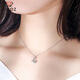 Aido diamond platinum crown swan pendant for women pt950 platinum pendant gift for wife, weight 1.8-2.0 grams + delivery silver chain + certificate
