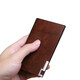 British Paul Card Holder Men's Multiple Card Slots Genuine Leather Ultra-Thin Mini Men's Card Holder Driver's License Bank Card Holder Clip Maple Leaf Pattern