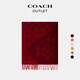 COACH New Year's Gift Outlet Unisex Classic Logo Large Size Scarf Warm Gift Includes Wool 1941 Red