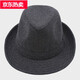 Craftsman hat men's spring and autumn woolen top hat middle-aged and elderly men's jazz hat winter old man's hat gentleman's hat snowflake casual gray medium size 58 cm