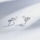 ZLF PT950 Platinum Earrings Women's Platinum Simple Sweet Bow Earrings 1.39g