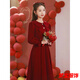 Shisi Toast Wear Bridal Year Autumn and Winter New Large Size Fat MM Feeling Belly Covering Engagement Dress Women Burgundy L Recommended 100-120 Jin Jin equals 0.5 kg