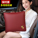 Porsche headrest waist leaning on leather Cayenne Macan Paramela 718 Taycan modified interior decoration car memory foam neck protection pillow back cushion headrest 1 + waist leaning on 1 (Mocha brown)