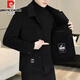 Pierre Cardin woolen woolen jacket men's short double-sided denim coat 2025 autumn and winter new men's woolen jacket 2308 Khaki 2XL