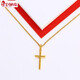 Nianfu sand gold cross pendant au750 gold pendant necklace accessories men and women niche design pendant for girlfriend Chinese Valentine's Day birthday gift
