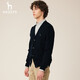 Munas de suéter para hombres de Hazzys Men's Spring y Autumn Mangas de lana en V de lana en v
