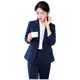 Small suit for women, spring, autumn and winter long-sleeved professional suit, business formal wear, interview, work, teacher sales work clothes, black female, suit jacket + pants + white shirt, 2XL size, about 115-124 Jin Jin is equal to 0.5 kg. Wear