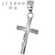 Junhong 18K gold rose gold plain gold cross small pendant pendant exquisite Valentine's Day gift 18K rose gold