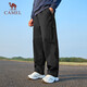 CAMEL Casual Outdoor Hiking Pants Men's Water-Repellent Straight Overalls J14CA6L6645 Phantom Black XXL