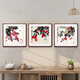 Zi Teng Suixuan Qi Baishi decorative painting new Chinese style living room background wall hanging painting bedroom dining room restaurant ink shrimp mural solid wood gourd 60*60cm (plexiglass) (default mahogany color frame)