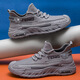 Pudi large-size men's shoes for spring and summer new mesh breathable casual sports shoes for men's trendy anti-slip shock-absorbing running shoes FH-Donghong-JYX-9227 black 46