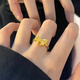BXE Gold 9999 Bow Ring Fugitive Princess Live Ring Holiday Gift for Girlfriend or Wife Gold Bow Ring 1.12g