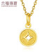 Lukfook Jewelry Pure Gold Copper Coin Gold Pendant Women's Pendant Does Not Include Necklace Price L01GTBP0010 Approximately 0.73 grams