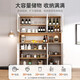 Jiyouai sideboard wine cabinet modern minimalist sideboard living room wall high cabinet multi-functional household large capacity storage cabinet upgraded solid wood particle board transparent cabinet door sky gray 80*34*182cm