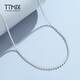 TTMIX shiny pt950 platinum necklace women's platinum clavicle chain plain chain ball diamond chain adjustable 6.1-6.3g 50cm thick 1.5mm