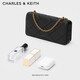 CHARLES&KEITH textured rhombus chain small square bag wallet crossbody bag women's bag birthday gift for girlfriend CK6-10680924