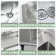 Commercial stainless steel sink with stand kitchen single and double sinks for washing dishes and vegetables wash basin with platform canteen thickened version 100*50*80 single pool right platform