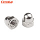 Creaby304 stainless steel cap nut round ball head fine tooth reverse tooth cap nut decorative screw nut M3M4M5M6M8 galvanized one-piece M14 (5 pieces)
