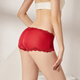 SIHUANG ABATURA DE SEDA MEDIA MEDIA PARA MUJERES 100% MULBRY SCALT SEXY BOXER BOXER SHORTS FIN LAN TAMAÑO VINO ROJO 3883+ Dark Black 3884 2XL