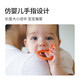 Como Tomo Korean original imported baby teether, baby teething stick, rest assured silicone baby toy orange