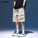 
Foss Phil shorts men's summer workwear trendy casual ice silk mid-pants loose sports five-point pants 9906 khaki L