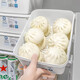 Home Story Japanese Antibacterial Steamed Buns Refrigerator Freezer Special Storage Box Large Capacity Dumplings Food Grade Sealed Preservation Box Antibacterial Storage Box 5500ml 2 Pack 2 Layers