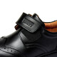 Snuffy boys' leather shoes spring and autumn first layer cowhide children's campus student performance black leather shoes medium and large children's single shoes black 39