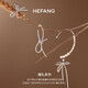 HEFANG He Fang Jewelry Ribbon Knot Earrings Elegant Earrings Women's Light Luxury High-Quality Birthday Gift for Girlfriend Silver