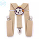 Qimeilian children's suspenders clip pants anti-fall artifact suspenders replacement shoulder straps children boys and girls baby suspenders clip XCZ beige yellow bear