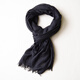 Spring and summer thin men's scarf dark gray versatile black solid color cotton and linen young people's scarf men and women casual black 190x100cm