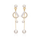 Qlady temperament tassel earrings for women 2024 new temperament high-end imitation pearl earrings light luxury silver needle letter earrings