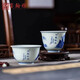 Xihanya blue and white porcelain travel tea set set Jingdezhen tea quick cup tea storage portable outdoor one pot two cups Thousands of miles of mountains and rivers