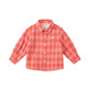 DAVE&BELLA velvet plaid girls' shirts children's shirts boys' long-sleeved tops autumn and winter bottoming shirts baby winter middle and large children red plaid 110 cm (5Y (recommended height 100-110cm))