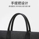 Meidu briefcase men's business handbag casual men's bag large capacity canvas computer bag conference document bag horizontal briefcase black 14 inches