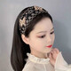 Rongxia hairband Korean wide-brimmed bow to cover white hair artifact mom Internet celebrity lace hairband pressure hairpin hairpin headband female black F107