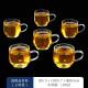 Xin Jingren Tea Cup Glass Six-Pack Chinese Tea Drinking Cup with Handle Tea Cup Kung Fu Tea Cup Set Transparent Tea Drinking Cup-6 Pack