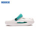 ROOKIE children's shoes, boys' and girls' clogs, summer new children's shoes, including replaceable midsoles, casual sandals, feather white/black 28 29, suitable for feet 17.5-18cm long