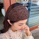 Lai Qi middle-aged and elderly hairpins with wide edges to cover white hair, hairpins for women, toothed anti-slip headbands, versatile lace to cover broken hair, style 22 coffee color