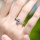 Fat Donglai's same aquamarine ring Arcoiris pure stone S925 silver crown original design with sweet and elegant temperament No. 10