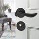 
Shantoulin Village black door lock bedroom universal indoor solid wood door split door lock modern simple magnetic door handle A style F9901 straight handle whole set of locks (magnetic lock body) + hinge door suction