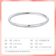 BOC Yijin PT950 Aperture Platinum Bracelet for Women Platinum Bracelet Plain Ring Bracelet Birthday and Valentine's Day Gift for Girlfriend and Wife Platinum Plain Ring Bracelet Gold Weight Approximately 10g 52#