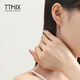 TTMIX platinum pt950 earrings large earrings platinum women's earrings Möbius plain hoop earrings 6.7-6.9g about 5.5cm