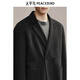 PEACEBIRD Men's Short Coat Men's Winter Woolen Suit Jacket Men's Suit Jacket Black First Batch L