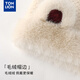 TonLion 2025 new cold-proof and warm bear plush hat scarf gloves all-in-one women's winter thickened ear protection cycling hat red