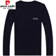 T-shirt à manches longues de Pierre Cardin pour hommes à manches longues pour les vêtements d'automne neufs Nouveau-chute de la marque Men d'automne Black 723 L Convient pour 120-140jin [Jin est égal à 0,5 kg]